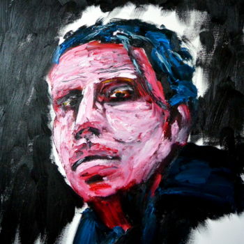 Painting titled "Portrait LF Céline" by Mike Kasprzak, Original Artwork