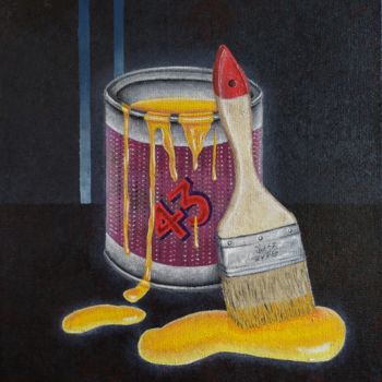 Картина под названием "Honey Enamel" - Mike Ronin, Подлинное произведение искусства, Масло