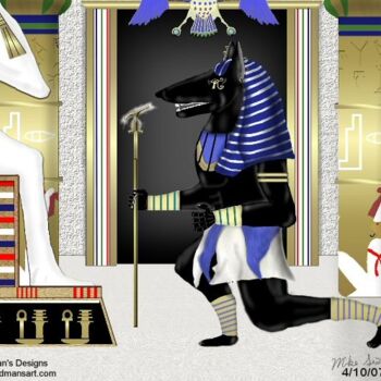 Painting titled "Temple of Osiris" by Mike Sexton, Original Artwork, Other