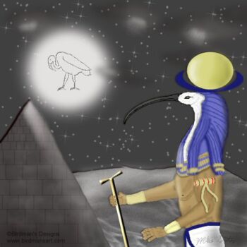 Painting titled "Thoth - The Moon De…" by Mike Sexton, Original Artwork, Other