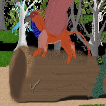 「Griffon Forest」というタイトルの絵画 Mike Sextonによって, オリジナルのアートワーク, その他