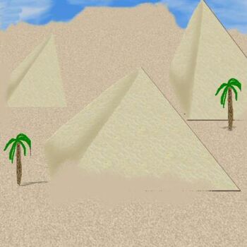 Painting titled "Pyramid Sands" by Mike Sexton, Original Artwork