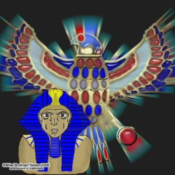 Pintura titulada "Pharaoh" por Mike Sexton, Obra de arte original, Otro