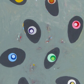 Картина под названием "“Leukocytes of an a…" - Mike Smoller, Подлинное произведение искусства, Акрил Установлен на Деревянна…