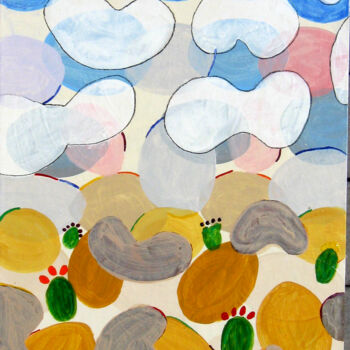 Peinture intitulée "Desert Dream 3" par Mike Smoller, Œuvre d'art originale, Acrylique Monté sur Autre panneau rigide