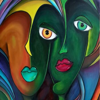 Painting titled "Different Minds" by Mike Wagener, Original Artwork, Acrylic