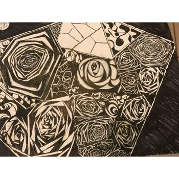 Arte digitale intitolato "Dark Roses II" da Mike Williams, Opera d'arte originale, Lavoro digitale 2D