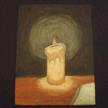 Painting titled "Candle Light" by Michael Davis, Original Artwork, Oil