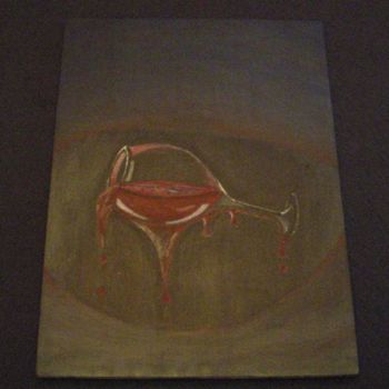 Painting titled "Spilling Wine" by Michael Davis, Original Artwork, Oil