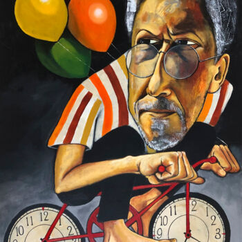 Картина под названием "Racing against time" - Mikhail Baranovskiy, Подлинное произведение искусства, Акрил Установлен на Дер…