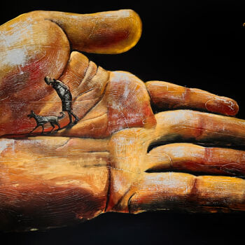 Malarstwo zatytułowany „Lifeline” autorstwa Mikhail Baranovskiy, Oryginalna praca, Akryl Zamontowany na Drewniana rama noszy