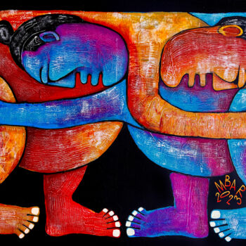 Картина под названием "Unity of opposites" - Mikhail Baranovskiy, Подлинное произведение искусства, Акрил Установлен на Дере…