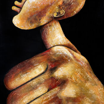 Pintura titulada "I'm fine" por Mikhail Baranovskiy, Obra de arte original, Acrílico Montado en Bastidor de camilla de madera