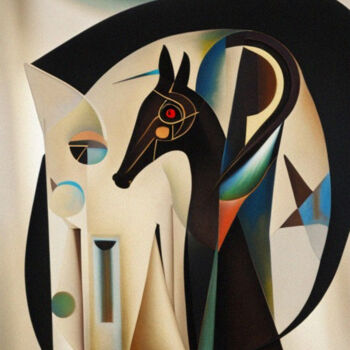 Цифровое искусство под названием "Horse abstraction2" - Mikhail Deshuk, Подлинное произведение искусства, Цифровая живопись
