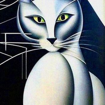 Цифровое искусство под названием "Abstract Cats10" - Mikhail Deshuk, Подлинное произведение искусства, Цифровая живопись