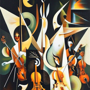Цифровое искусство под названием "Symphony Orchestra" - Mikhail Deshuk, Подлинное произведение искусства, Цифровая живопись