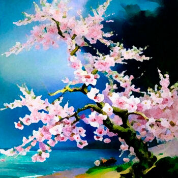 Цифровое искусство под названием "Sakura7" - Mikhail Deshuk, Подлинное произведение искусства, Цифровая живопись
