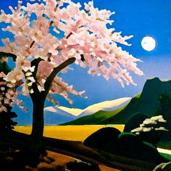 Цифровое искусство под названием "Sakura11" - Mikhail Deshuk, Подлинное произведение искусства, Цифровая живопись