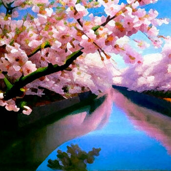 Arts numériques intitulée "Sakura18" par Mikhail Deshuk, Œuvre d'art originale, Peinture numérique