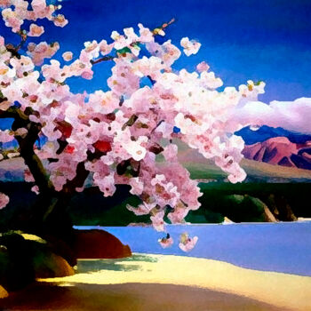 Arts numériques intitulée "Sakura19" par Mikhail Deshuk, Œuvre d'art originale, Peinture numérique