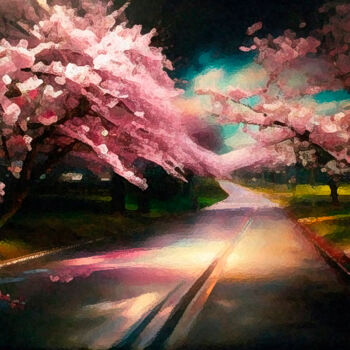 Arts numériques intitulée "Sakura24" par Mikhail Deshuk, Œuvre d'art originale, Peinture numérique