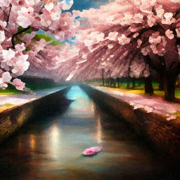 Arte digital titulada "Sakura29" por Mikhail Deshuk, Obra de arte original, Pintura Digital