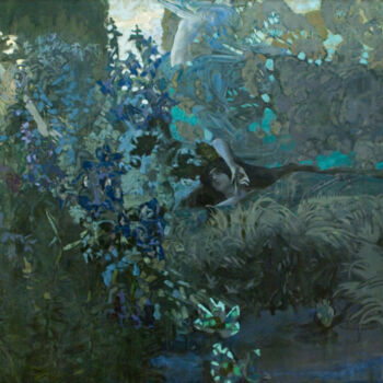 Painting titled "Le matin" by Mikhail Vrubel, Original Artwork, Oil