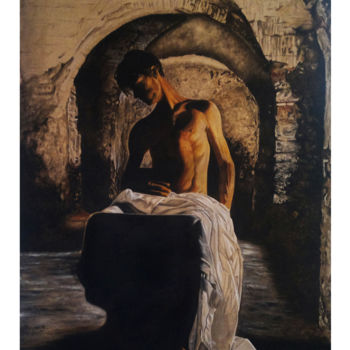 Peinture intitulée "prigionia-olio-su-t…" par Mikhail Albano, Œuvre d'art originale, Huile