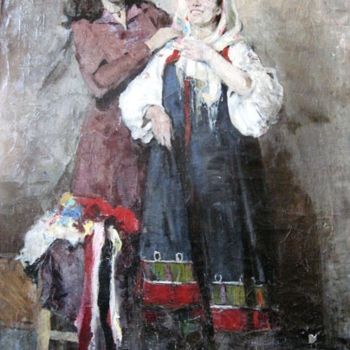 Pittura intitolato ""Ykrainian"" da Mikhail Gabunia, Opera d'arte originale, Olio