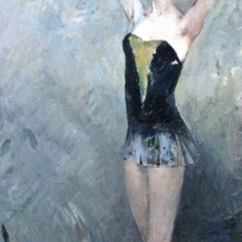 Painting titled "Ballerina" by Mikhail Gabunia, Original Artwork, Oil
