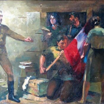 Painting titled "''Boris Dzneladze"" by Mikhail Gabunia, Original Artwork, Oil