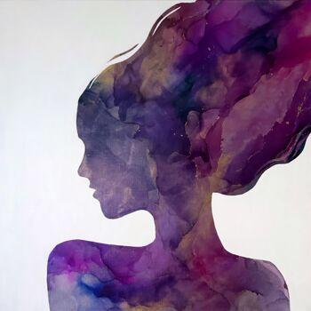 Картина под названием "Вселенная внутри" - Mikhailova, Подлинное произведение искусства, Чернила Установлен на Деревянная ра…