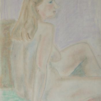 绘画 标题为“Nude with light bro…” 由Mikhal, 原创艺术品, 油