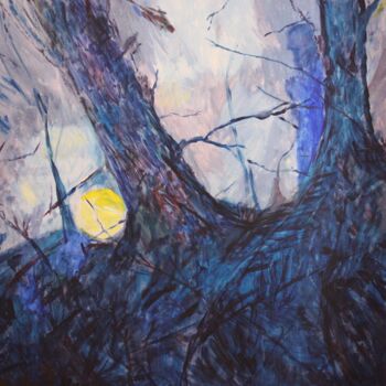 Malarstwo zatytułowany „Moonlight” autorstwa Mikhey Chikov, Oryginalna praca, Akryl