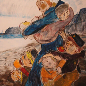 Pintura titulada "Waiting for the sai…" por Mikhey Chikov, Obra de arte original, Acrílico