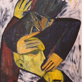 Schilderij getiteld "Depression" door Mikhey Chikov, Origineel Kunstwerk, Acryl