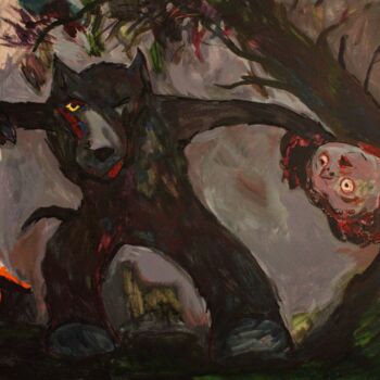 Malarstwo zatytułowany „The hour of the Wolf” autorstwa Mikhey Chikov, Oryginalna praca, Akryl