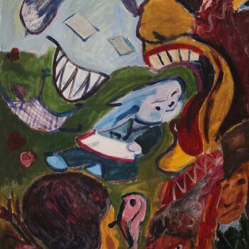 Painting titled "Bizarre game" by Mikhey Chikov, Original Artwork, Acrylic