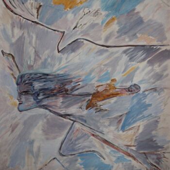 Peinture intitulée "In flight" par Mikhey Chikov, Œuvre d'art originale, Acrylique