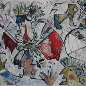 Painting titled "Off with their head…" by Mikhey Chikov, Original Artwork, Acrylic