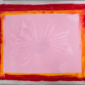 Peinture intitulée "Subtle Pink Power" par Miklós Solymosi, Œuvre d'art originale, Huile