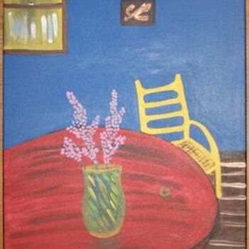 Malerei mit dem Titel "Les lilas" von Michel Lacoste, Original-Kunstwerk