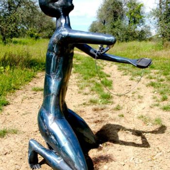 Sculptuur getiteld "Digital heroin addi…" door Matteo Camiciotti Farkas, Origineel Kunstwerk
