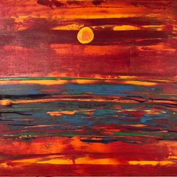Malarstwo zatytułowany „July sunset” autorstwa Mila Lekh, Oryginalna praca