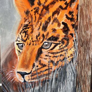 Peinture intitulée "leopard" par Mila Molchanova, Œuvre d'art originale, Acrylique