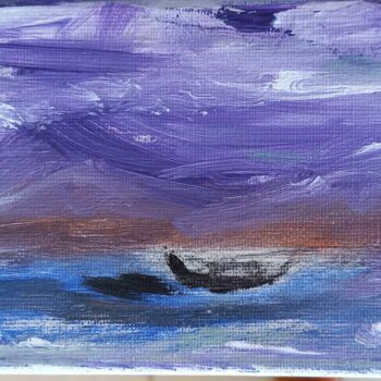 Картина под названием "Вечер" - Mila Smagliy, Подлинное произведение искусства, Масло