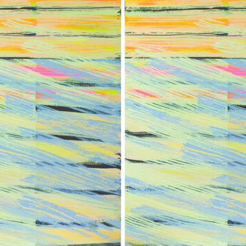 Картина под названием "Lightexperience No.…" - Mila Weis, Подлинное произведение искусства, Акрил Установлен на Деревянная р…