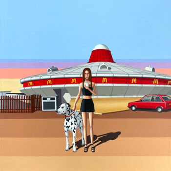 Картина под названием "Fashionista. UFO-th…" - Mila Kochneva, Подлинное произведение искусства, Акрил