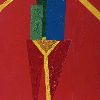 Картина под названием "Этюд N1 "Шутка"" - Милан Джурджевич, Подлинное произведение искусства, Масло