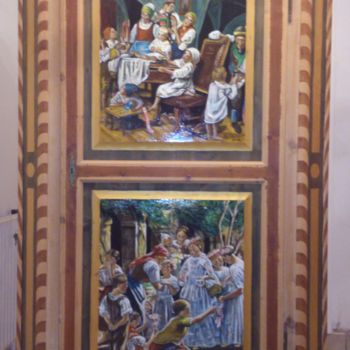 Painting titled "Kleiderschrank" by Milan Gergi, Original Artwork, Oil